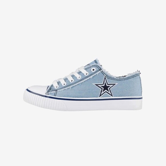 Dallas Cowboys Womens Denim Low Top Canvas Shoe